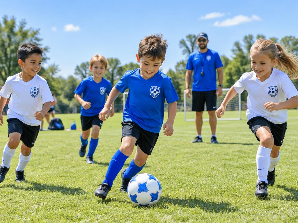 Kids in a Soccer class